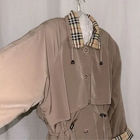 Natural Life L Tan Nova Check Trim Lightweight Button Front Jacket - Picture 5 of 12